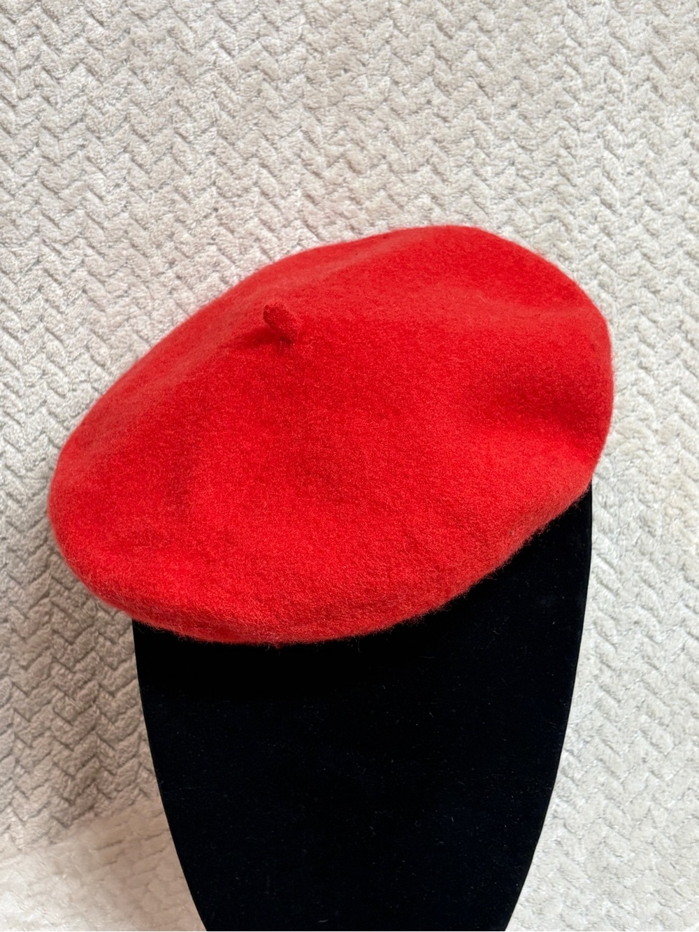 H&M Red 100% Wool Beret Hat One Size French Parisian Chic Cottagecore Indie Twee
